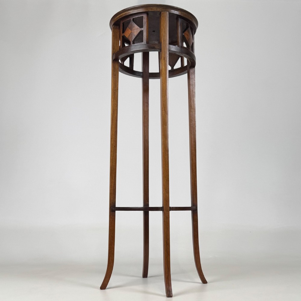 Antique 20th Century Decorative Plant Stand In Mahogany View V