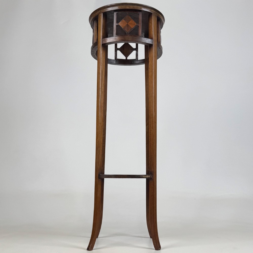 Antique 20th Century Decorative Plant Stand In Mahogany View VIII
