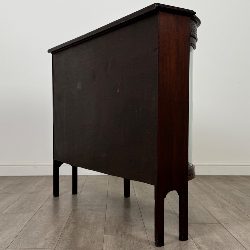 Antique 20th Century Bow Front Cabinet In Mahogany  View VII