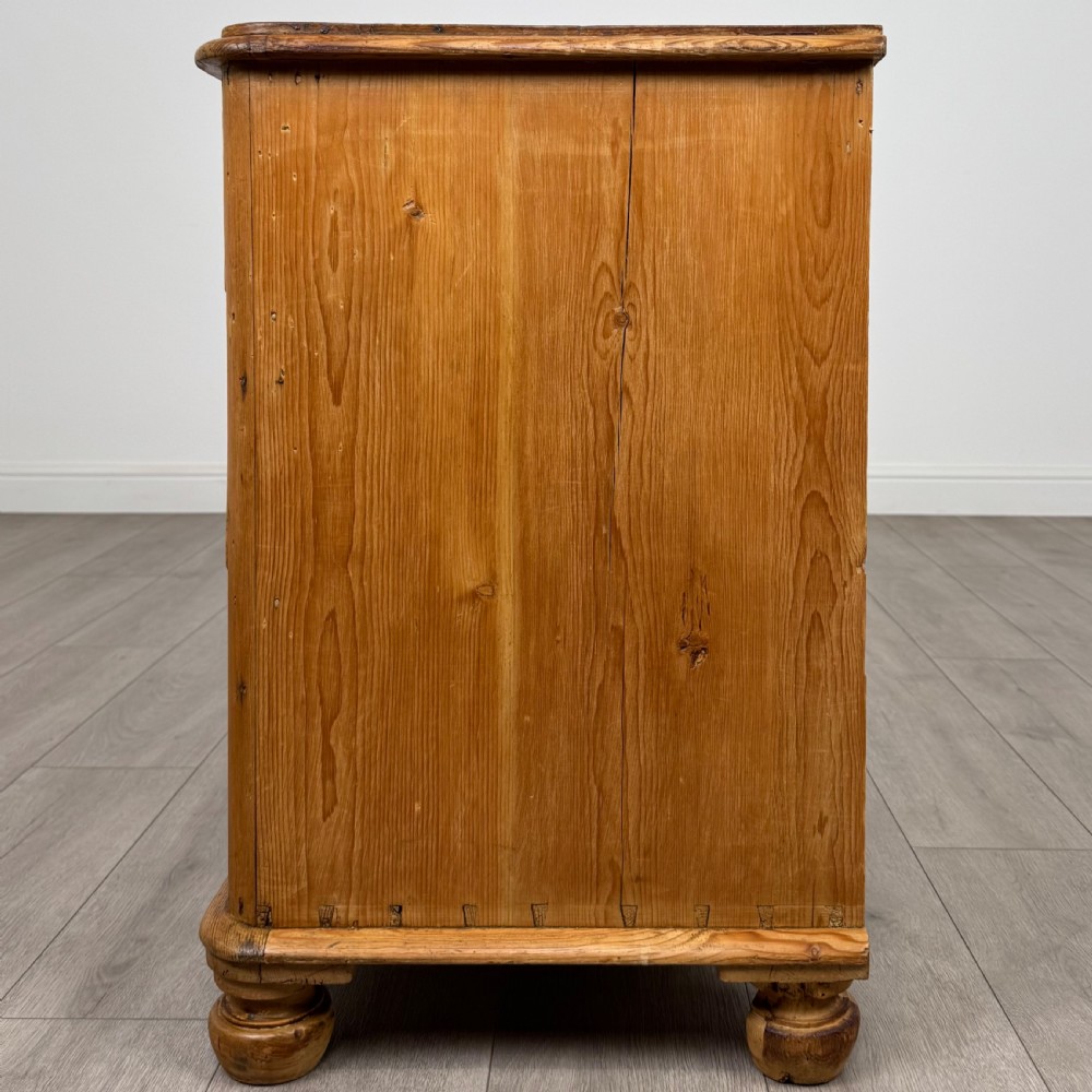 Antique 19th Century Rustic Pine Chest Of Drawers View III