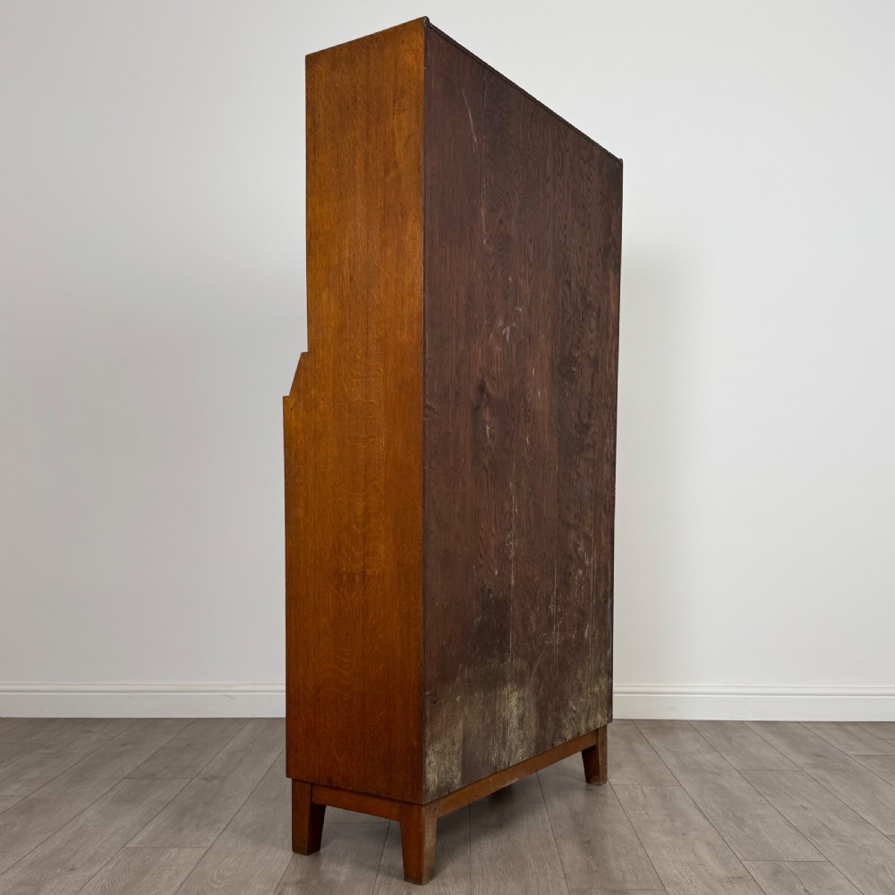  Antique 20th Century Glazed Display Cabinet In Oak View VI