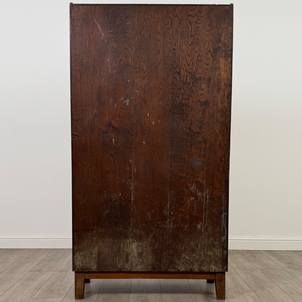  Antique 20th Century Glazed Display Cabinet In Oak View VII