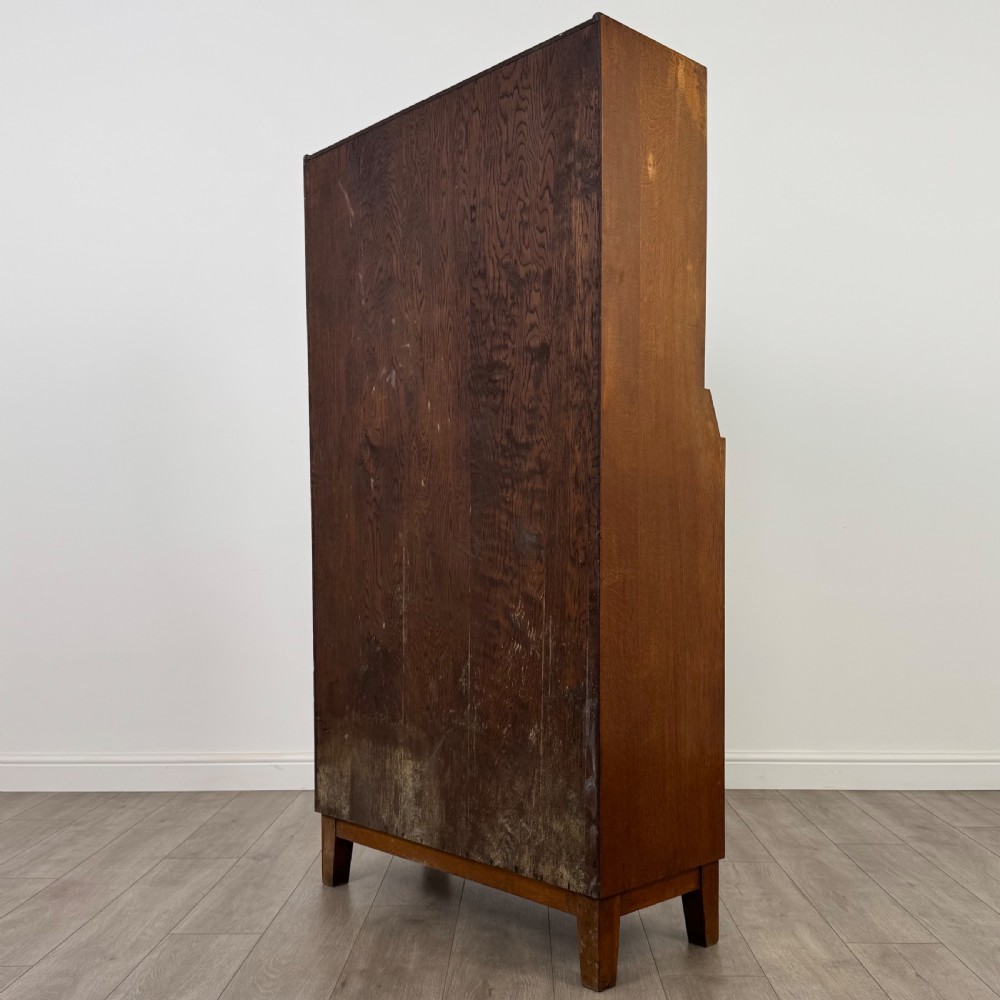  Antique 20th Century Glazed Display Cabinet In Oak View VIII