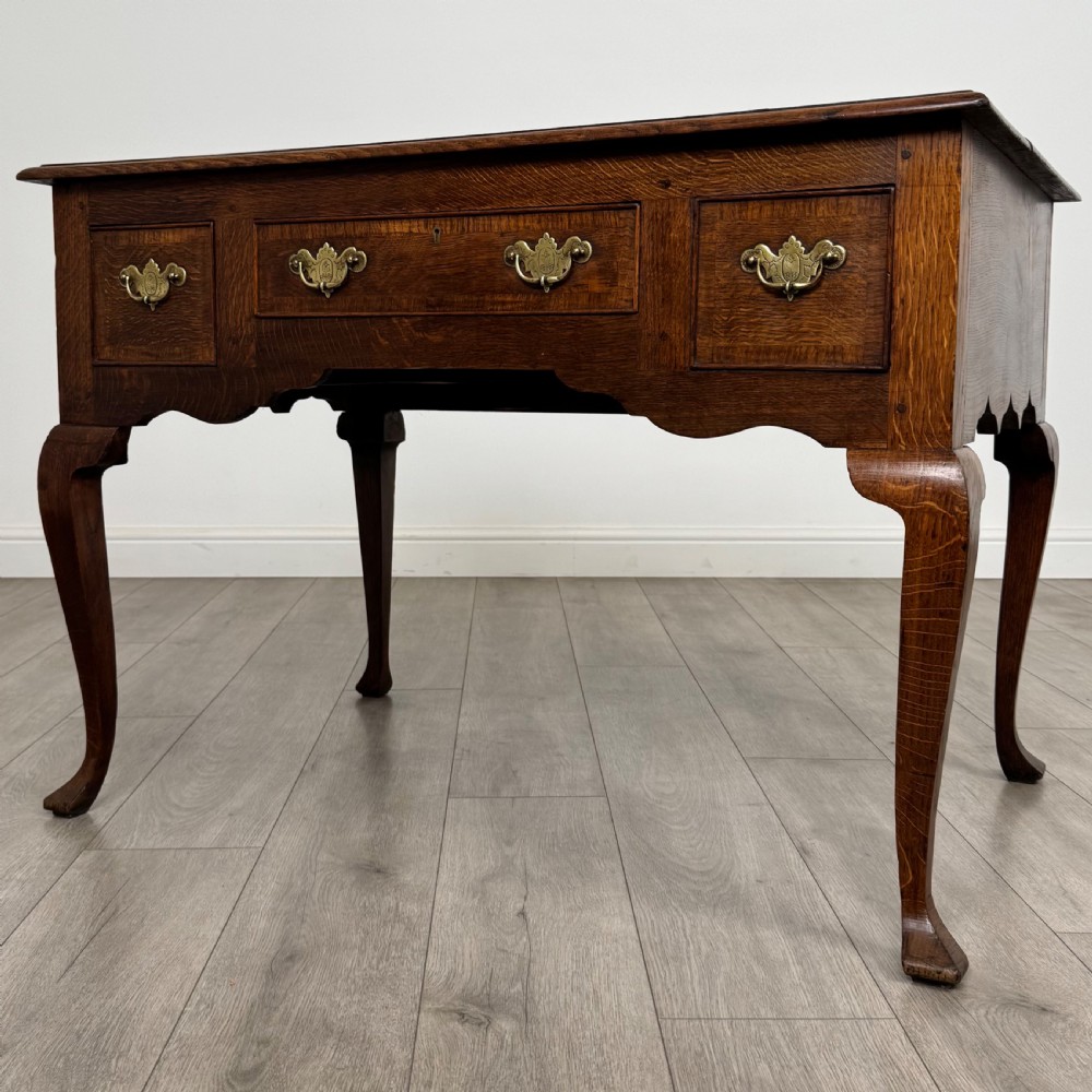  Antique 18th Century Fine Quality Writing Table In Oak  View II