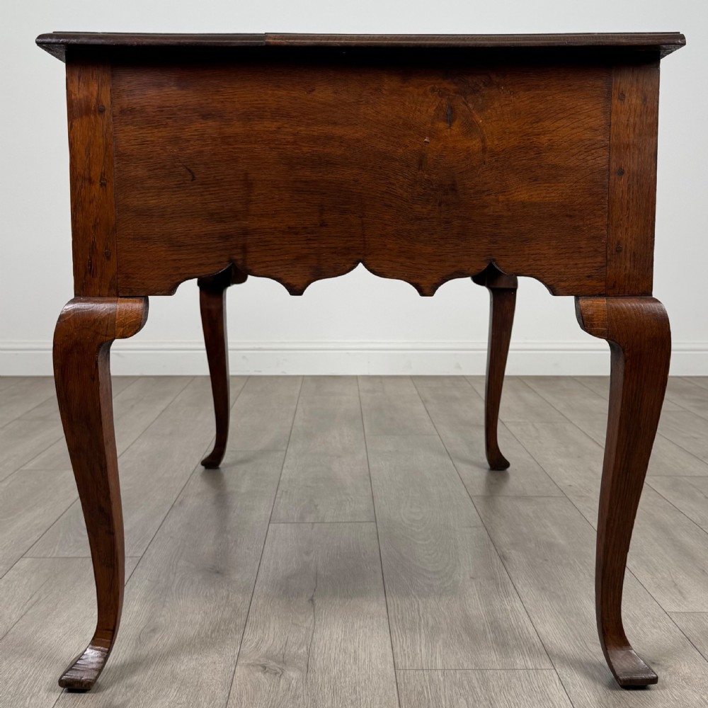  Antique 18th Century Fine Quality Writing Table In Oak  View III
