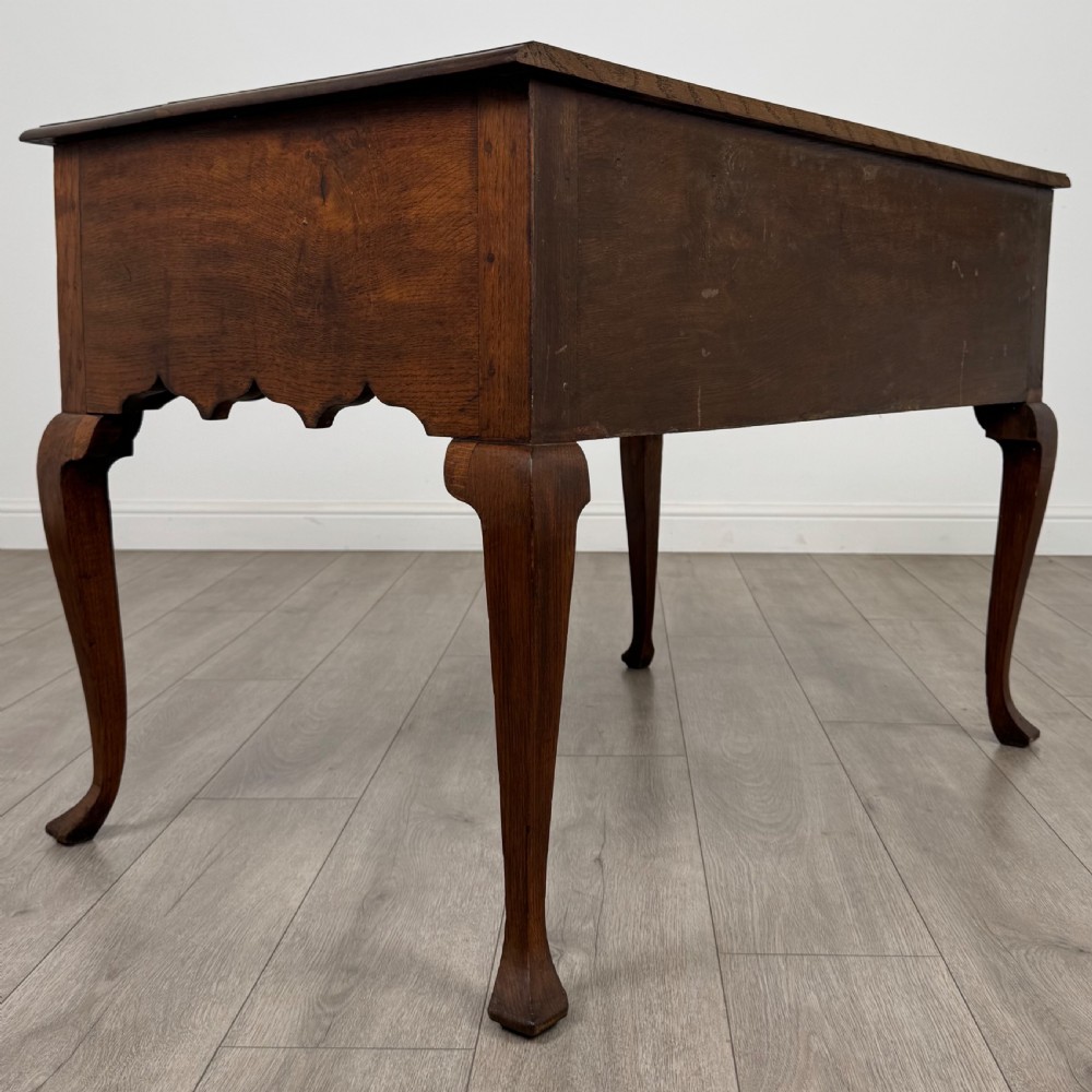  Antique 18th Century Fine Quality Writing Table In Oak  View IV