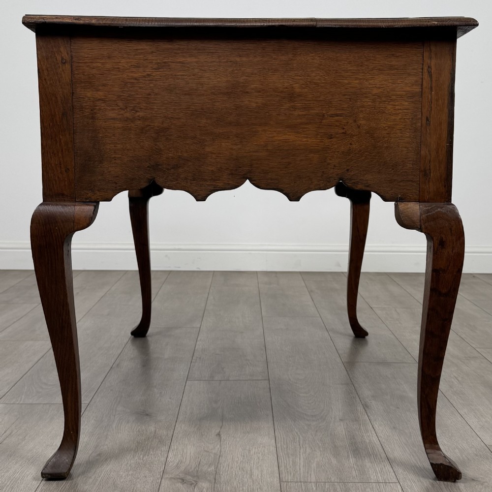  Antique 18th Century Fine Quality Writing Table In Oak  View VII