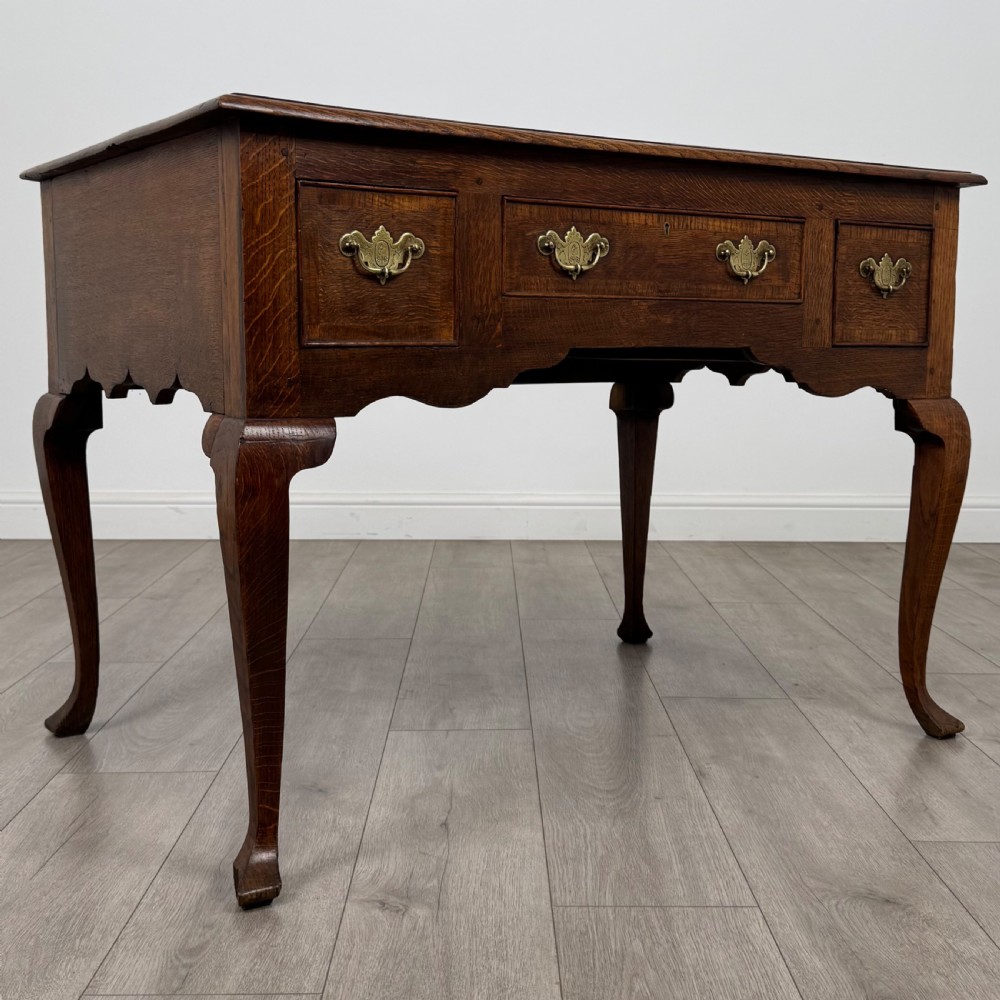  Antique 18th Century Fine Quality Writing Table In Oak  View VIII