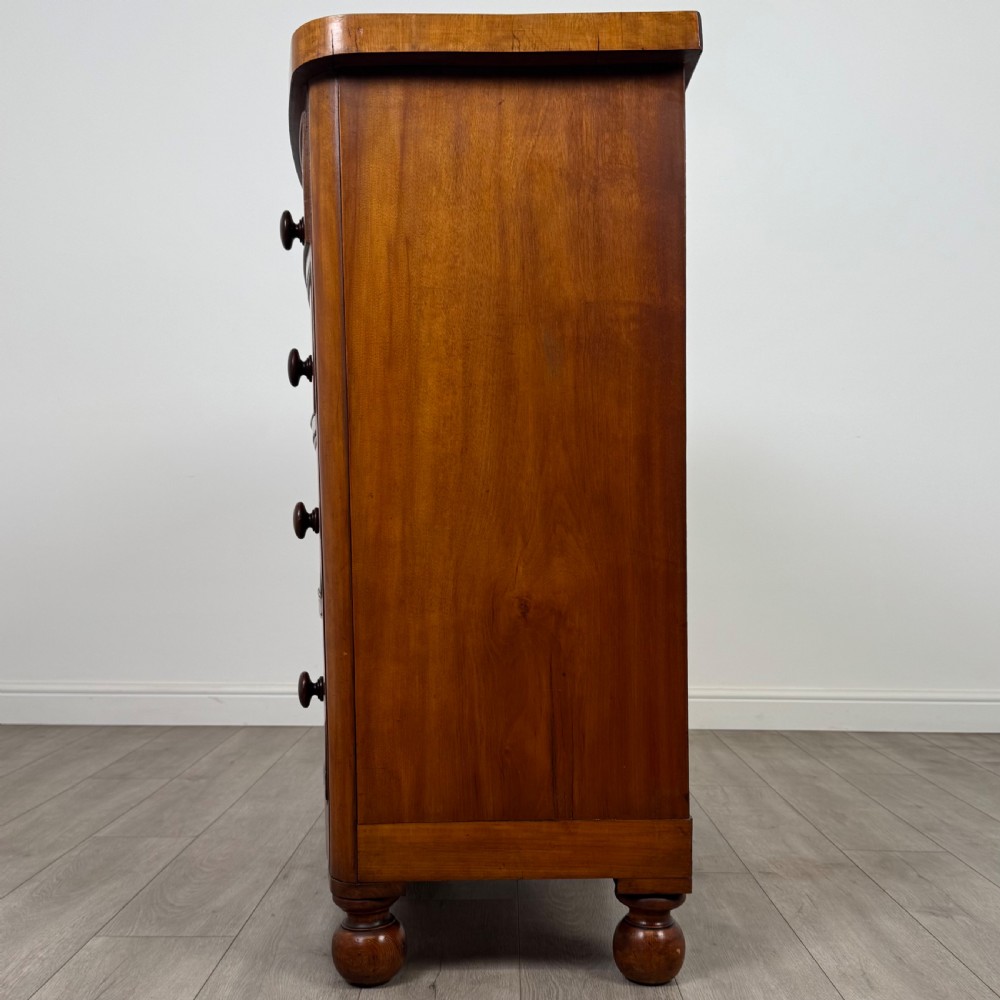  Antique 19th Century Bow Front Chest Of Drawers In Mahogany View III