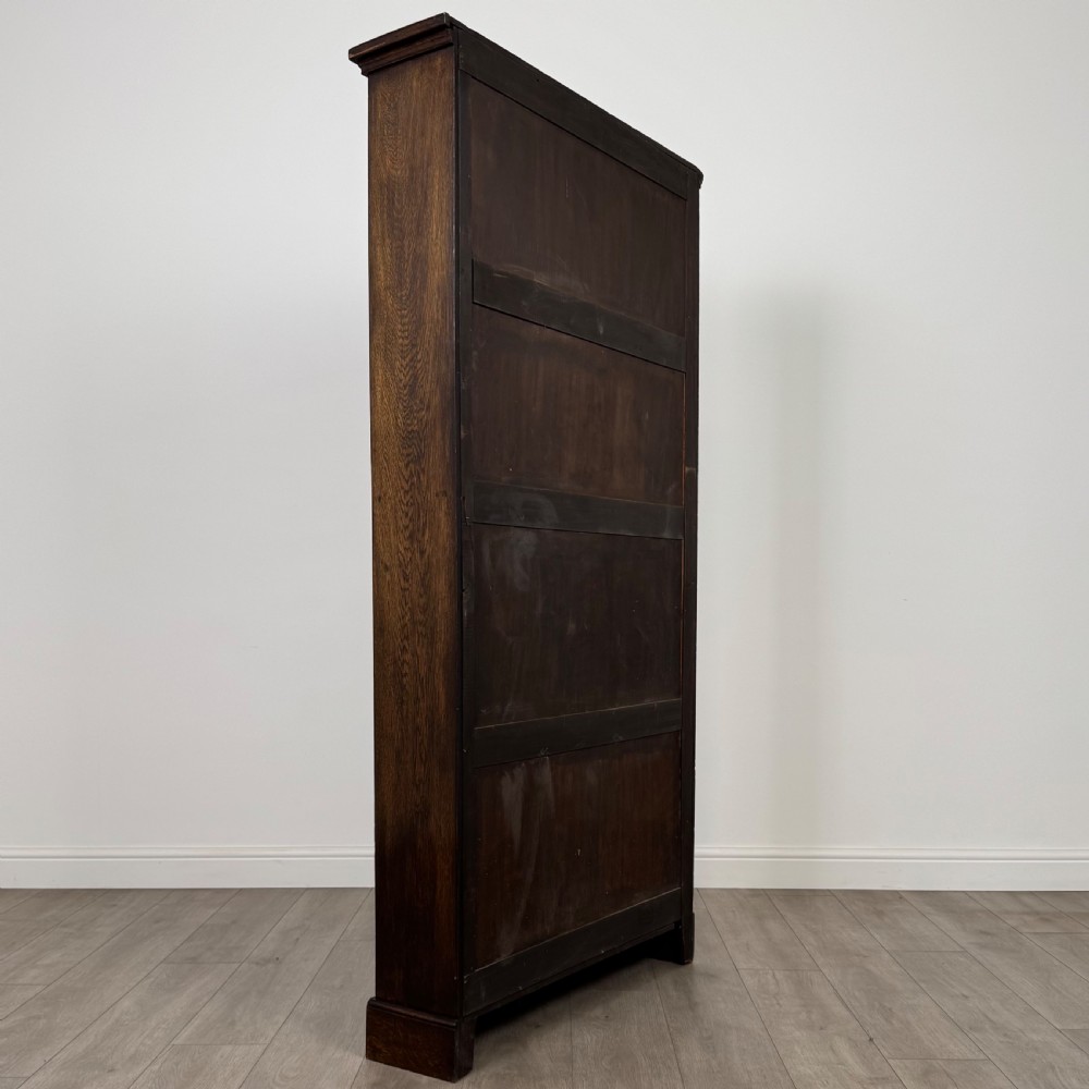 Antique 20th Century Pair Of Tall Bookcases In Oak  View V