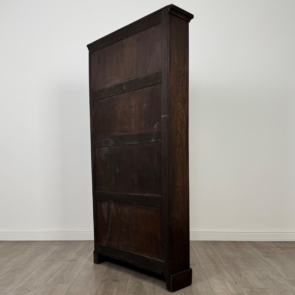 Antique 20th Century Pair Of Tall Bookcases In Oak  View VII