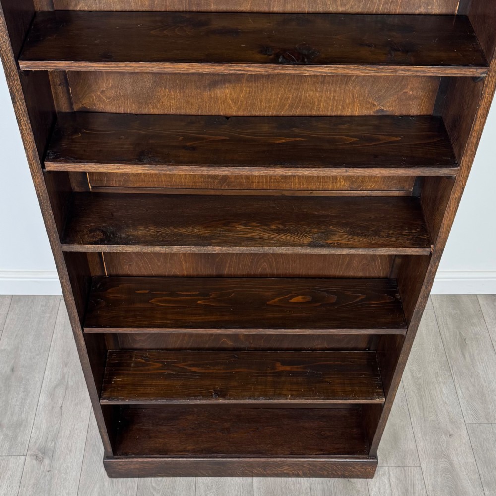 Antique 20th Century Pair Of Tall Bookcases In Oak  View X