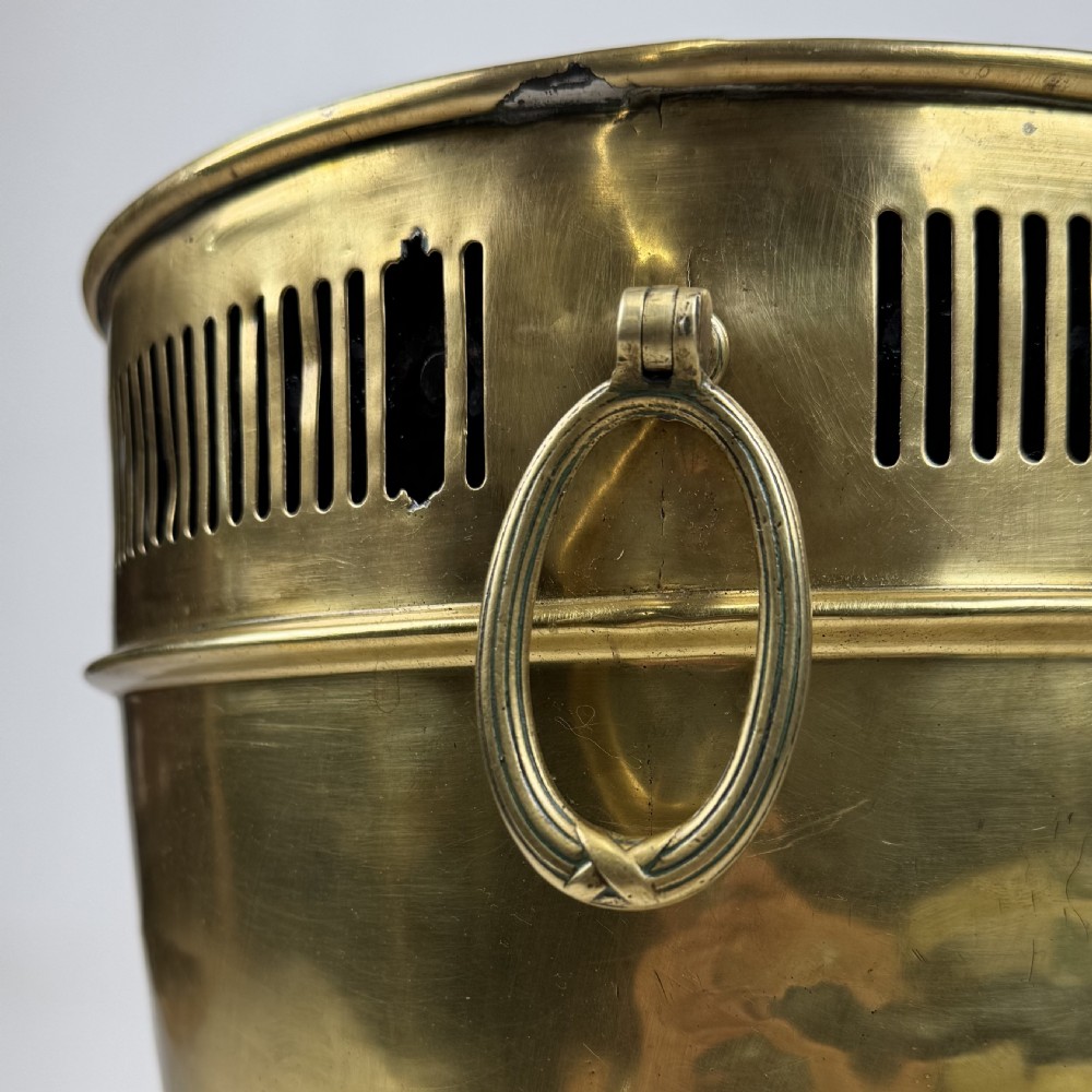  Antique 19th Century Decorative Brass Jardiniere / Planter View XII