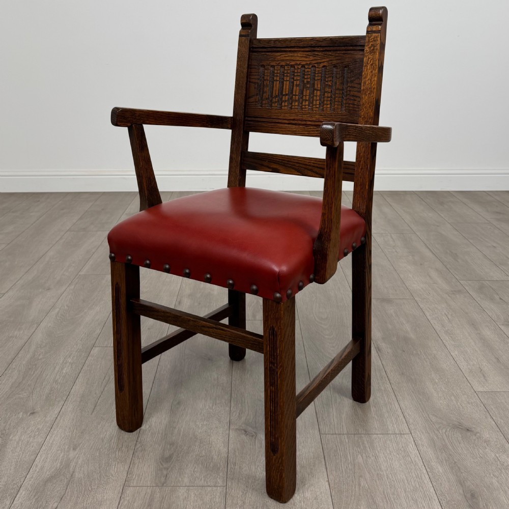 Antique 20th Century Set Of 6 Quality Dining Chairs In Oak  View II