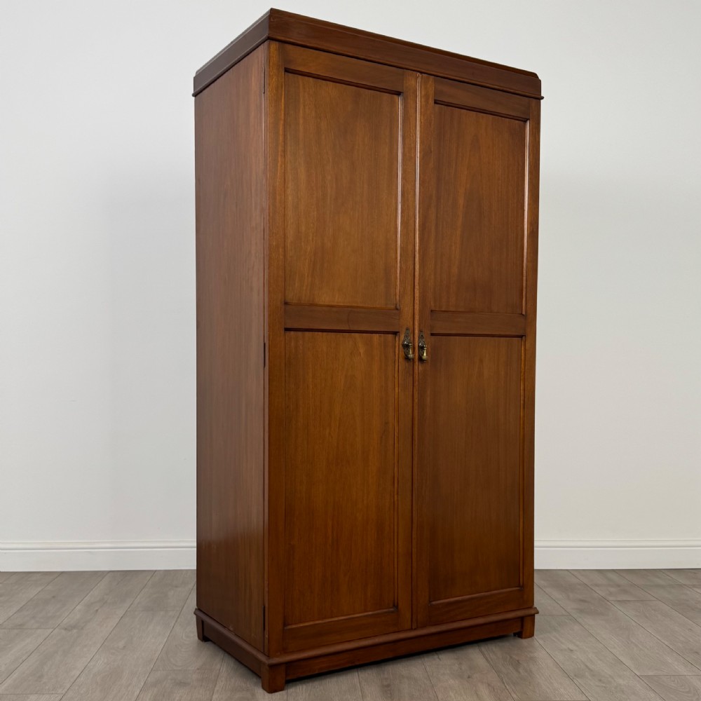 Antique 20th Century Fine Quality Fitted Wardrobe In Mahogany  View IX
