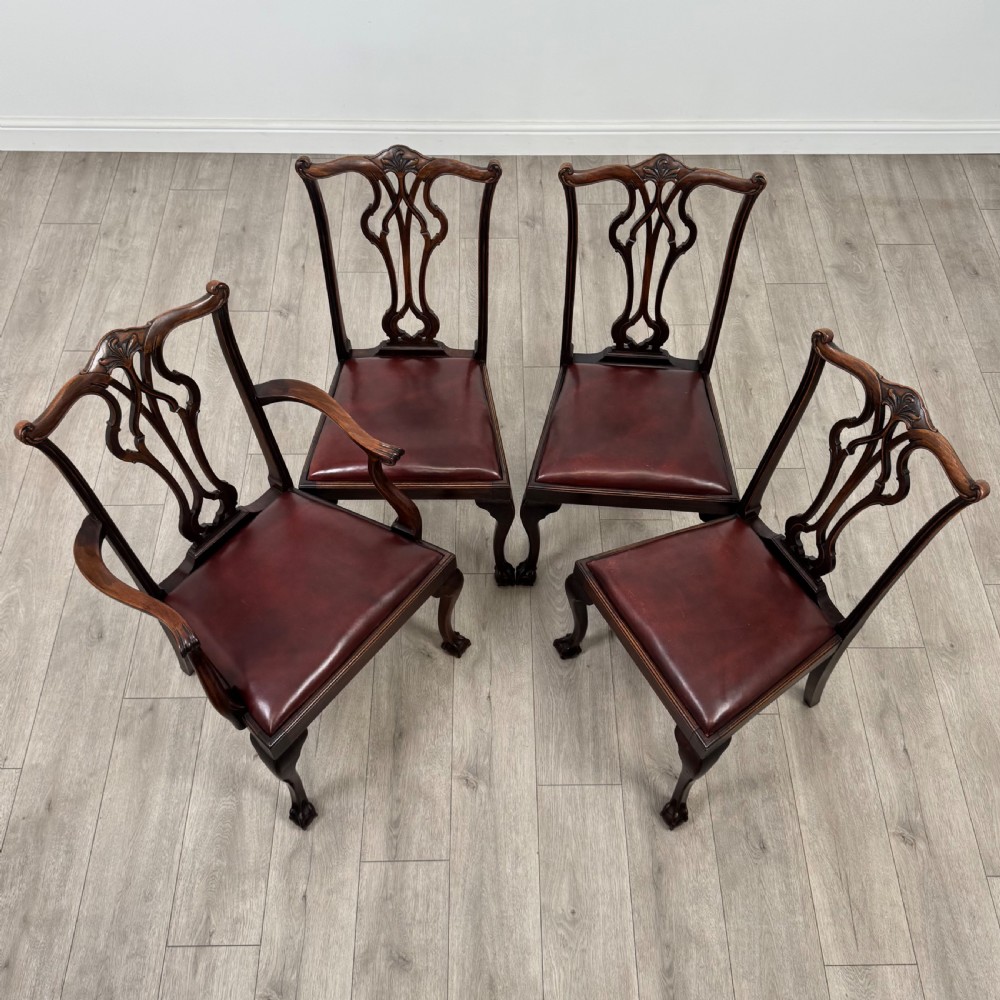 Antique 19th Century Fine Quality Set Of 8 Dining Chairs  View IX