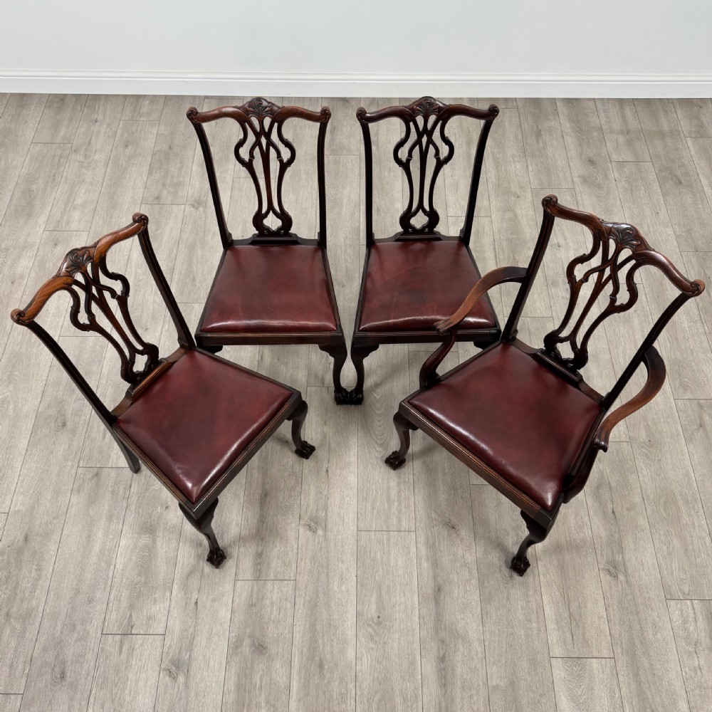 Antique 19th Century Fine Quality Set Of 8 Dining Chairs  View X