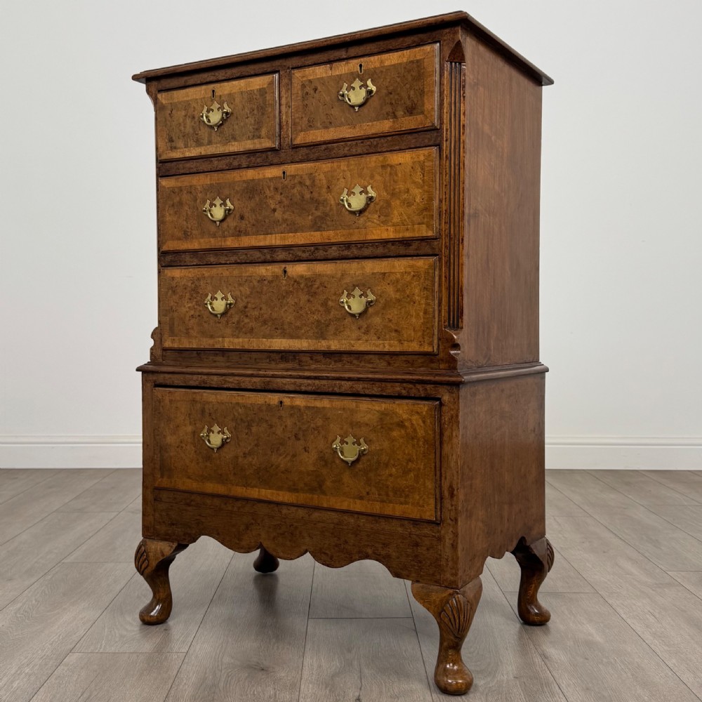 Antique 20th Century Chest Of Drawers In Burr Walnut  View II