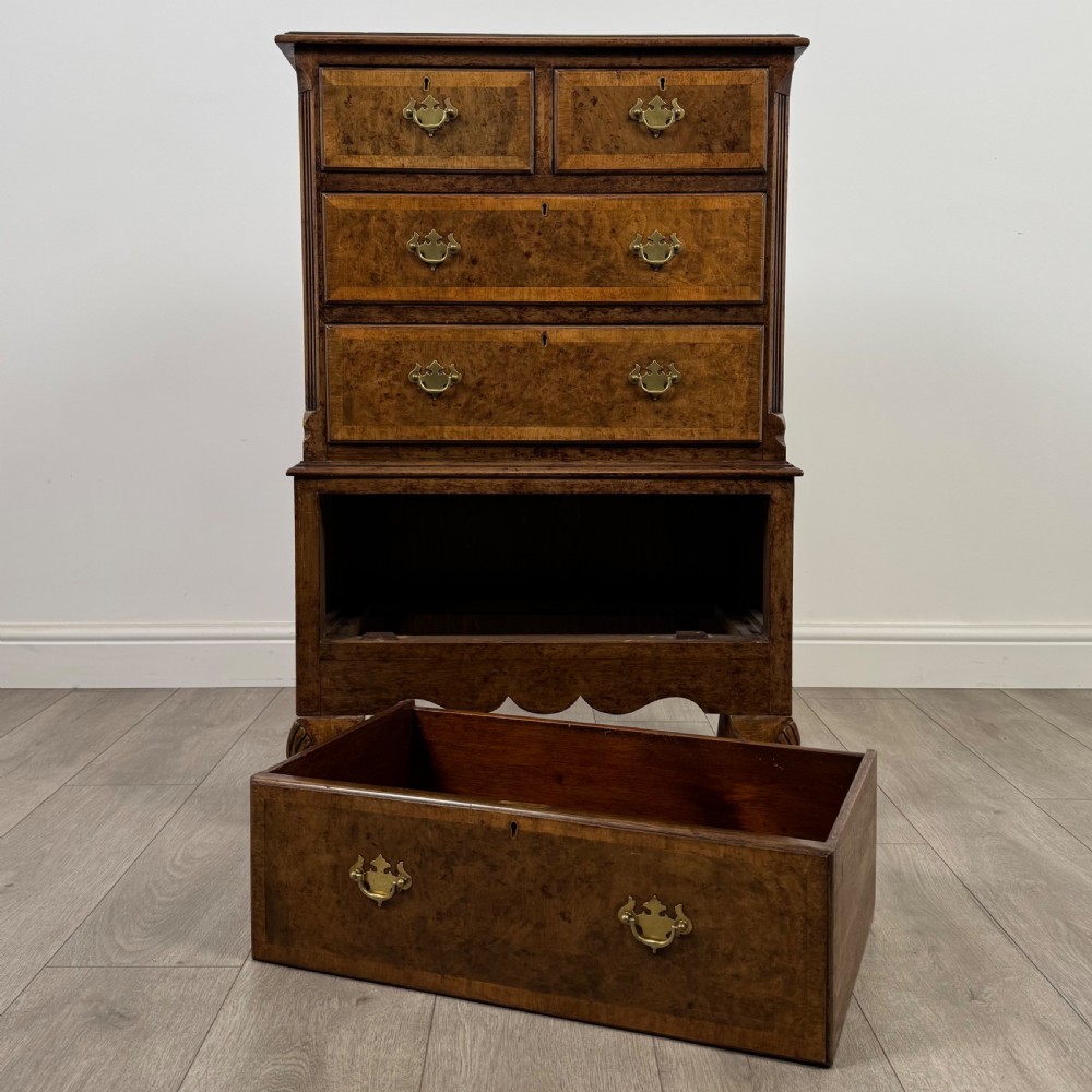 Antique 20th Century Chest Of Drawers In Burr Walnut  View X