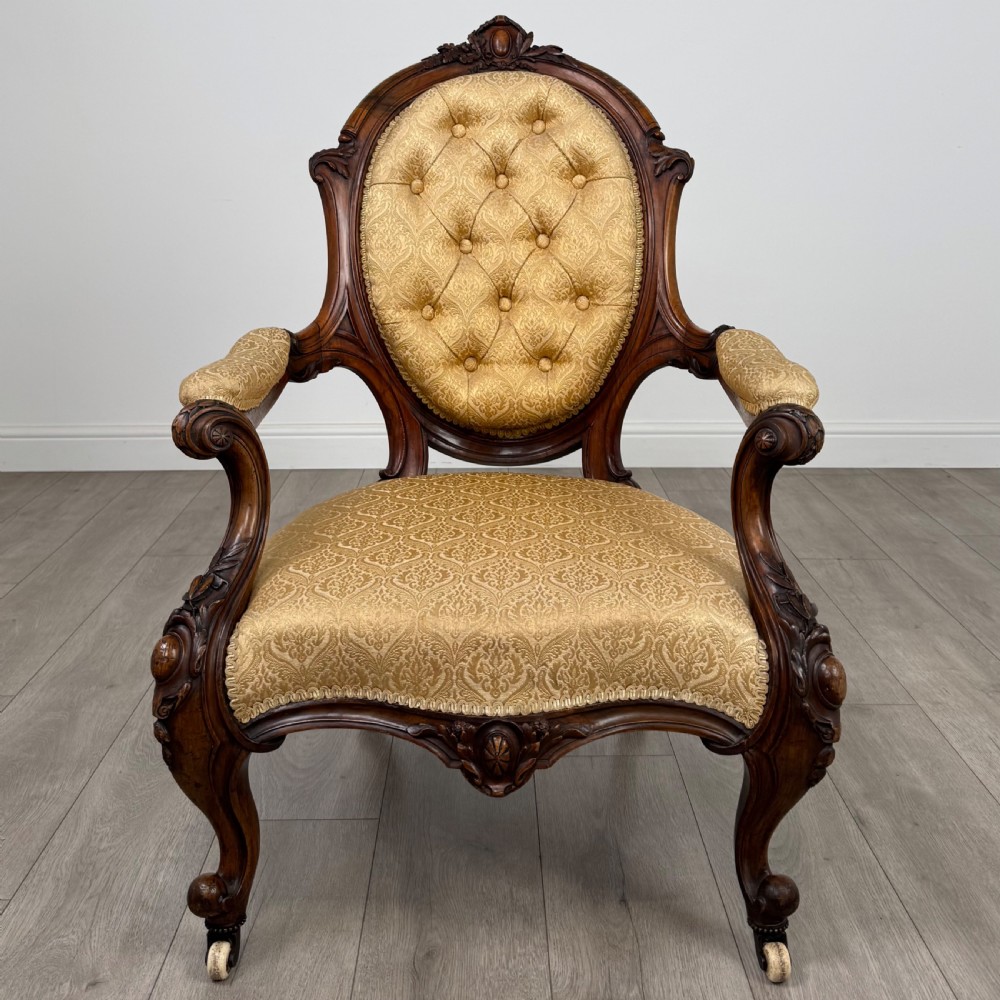  Antique 19th Century Fine Quality Armchair In Mahogany View X