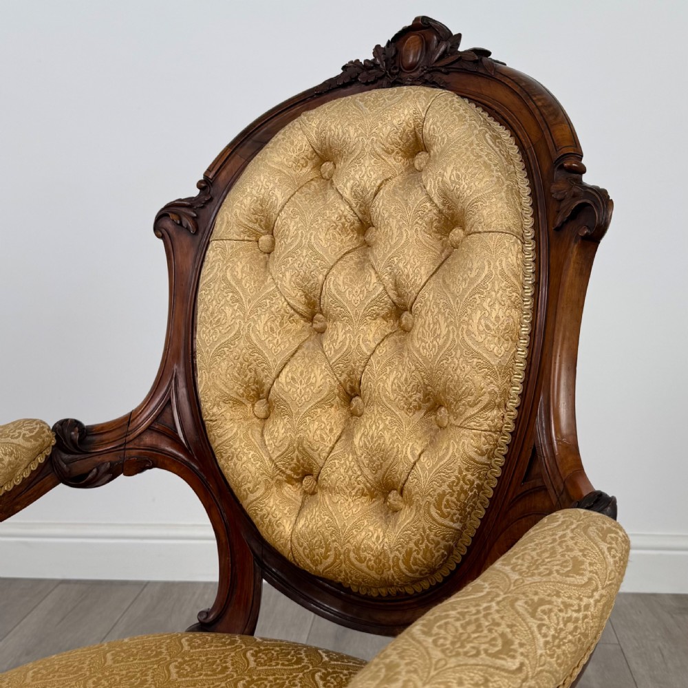  Antique 19th Century Fine Quality Armchair In Mahogany View XI