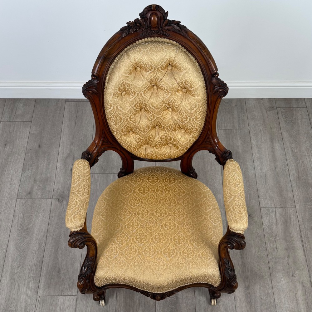  Antique 19th Century Fine Quality Armchair In Mahogany View XV
