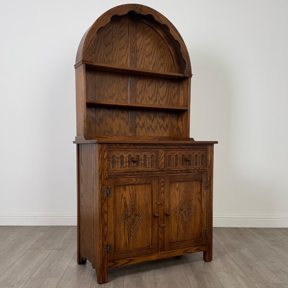Antique 20th Century Good Quality Dresser In Oak  View IX