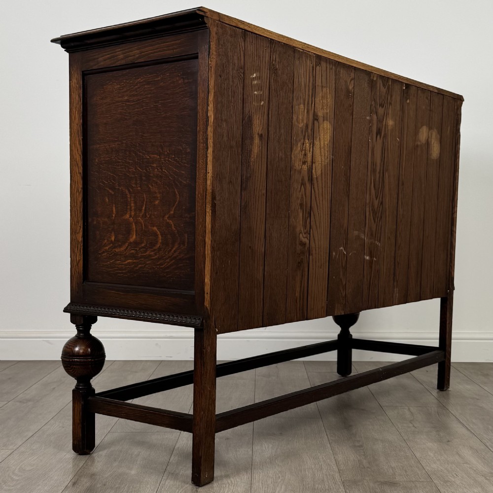 Antique 20th Century Good Quality Sideboard In Oak View V