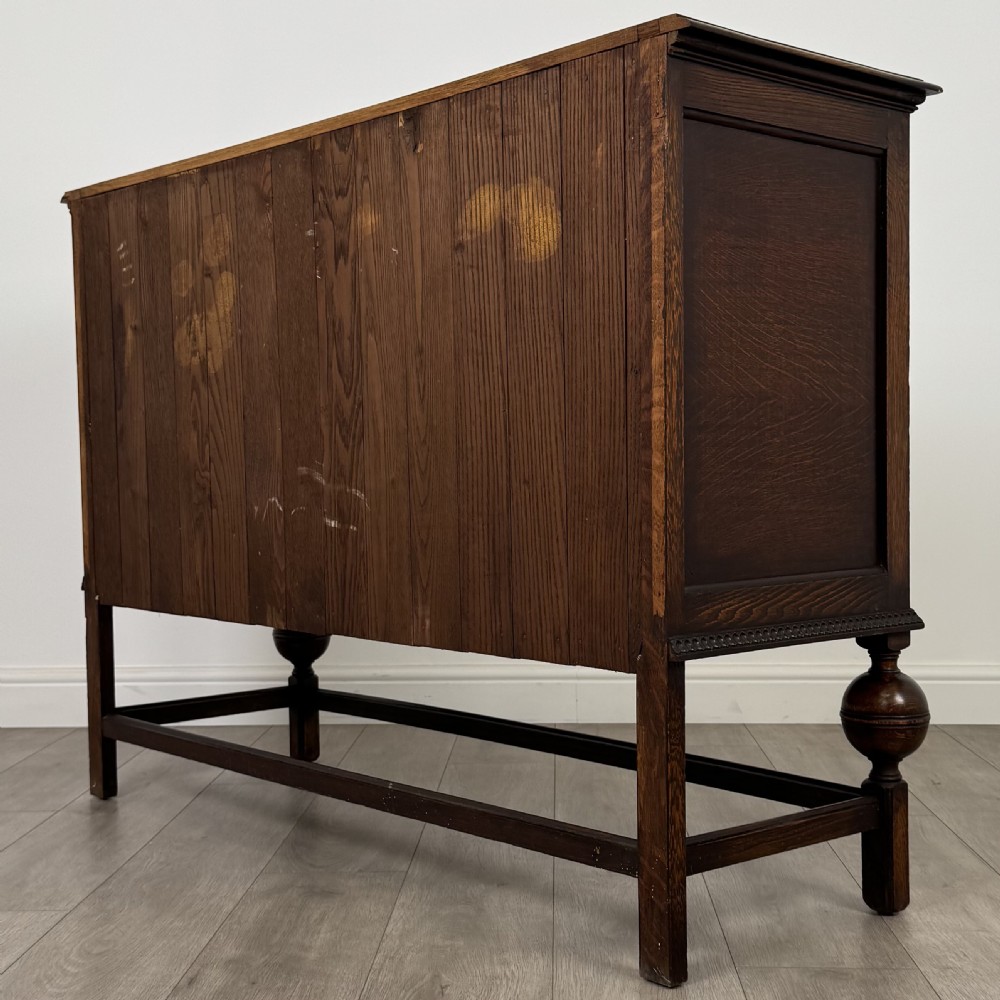 Antique 20th Century Good Quality Sideboard In Oak View VII