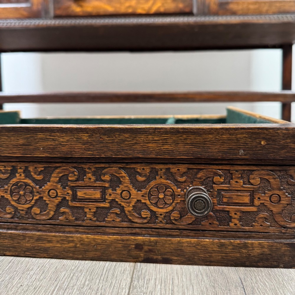 Antique 20th Century Good Quality Sideboard In Oak View XII
