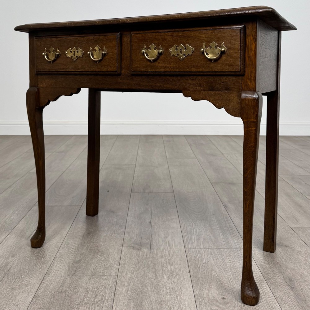 Antique 20th Century Good Quality Side Table In Oak  View II