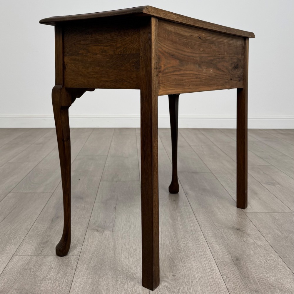 Antique 20th Century Good Quality Side Table In Oak  View IV