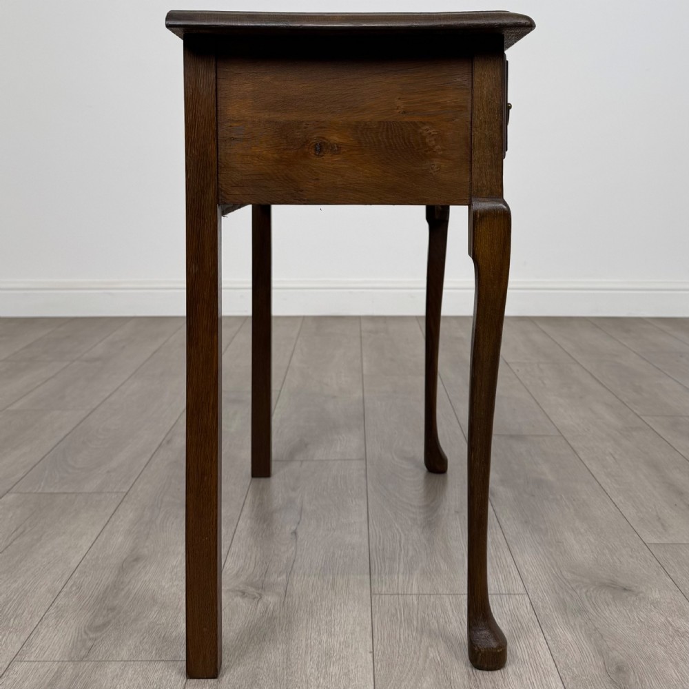Antique 20th Century Good Quality Side Table In Oak  View VII