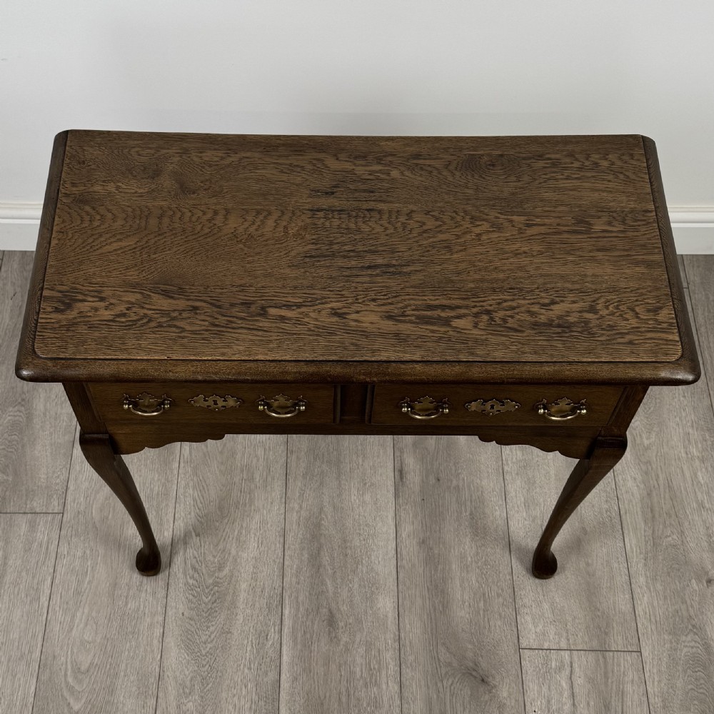 Antique 20th Century Good Quality Side Table In Oak  View IX