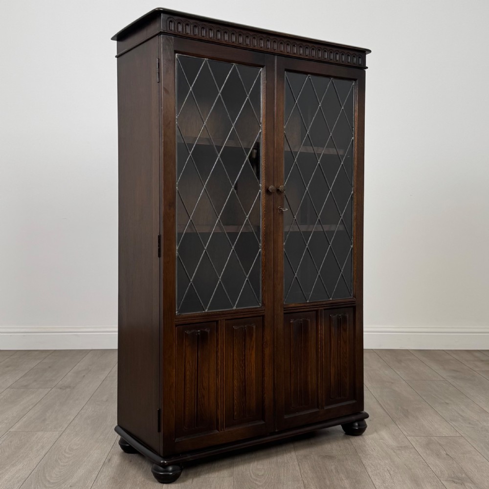 Antique 20th Century Display Cabinet In Oak  View X