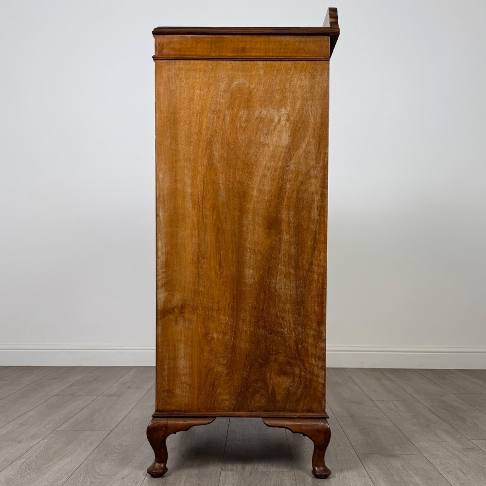 Antique 20th Century Good Quality Cupboard In Figured Walnut  View IV