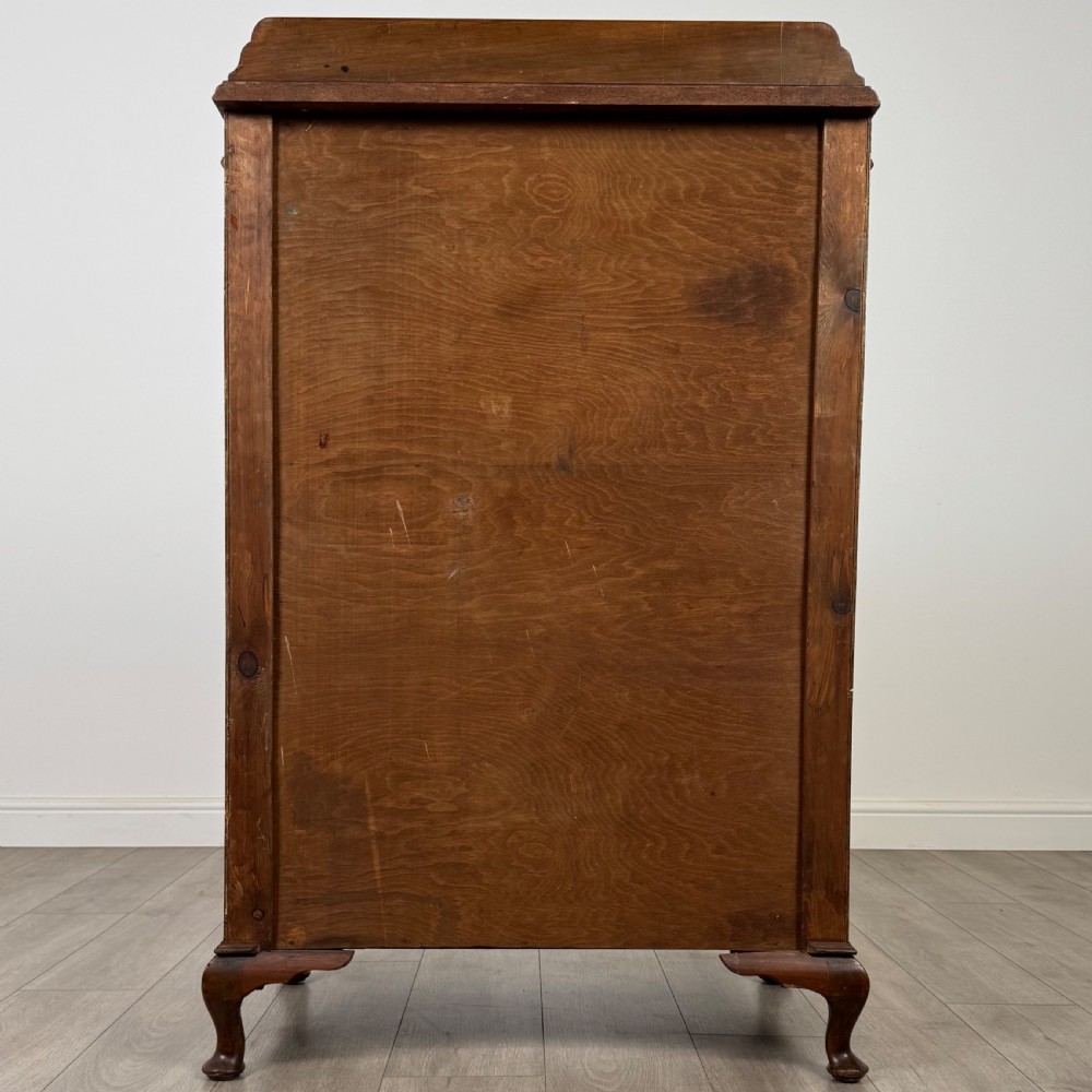 Antique 20th Century Good Quality Cupboard In Figured Walnut  View VI