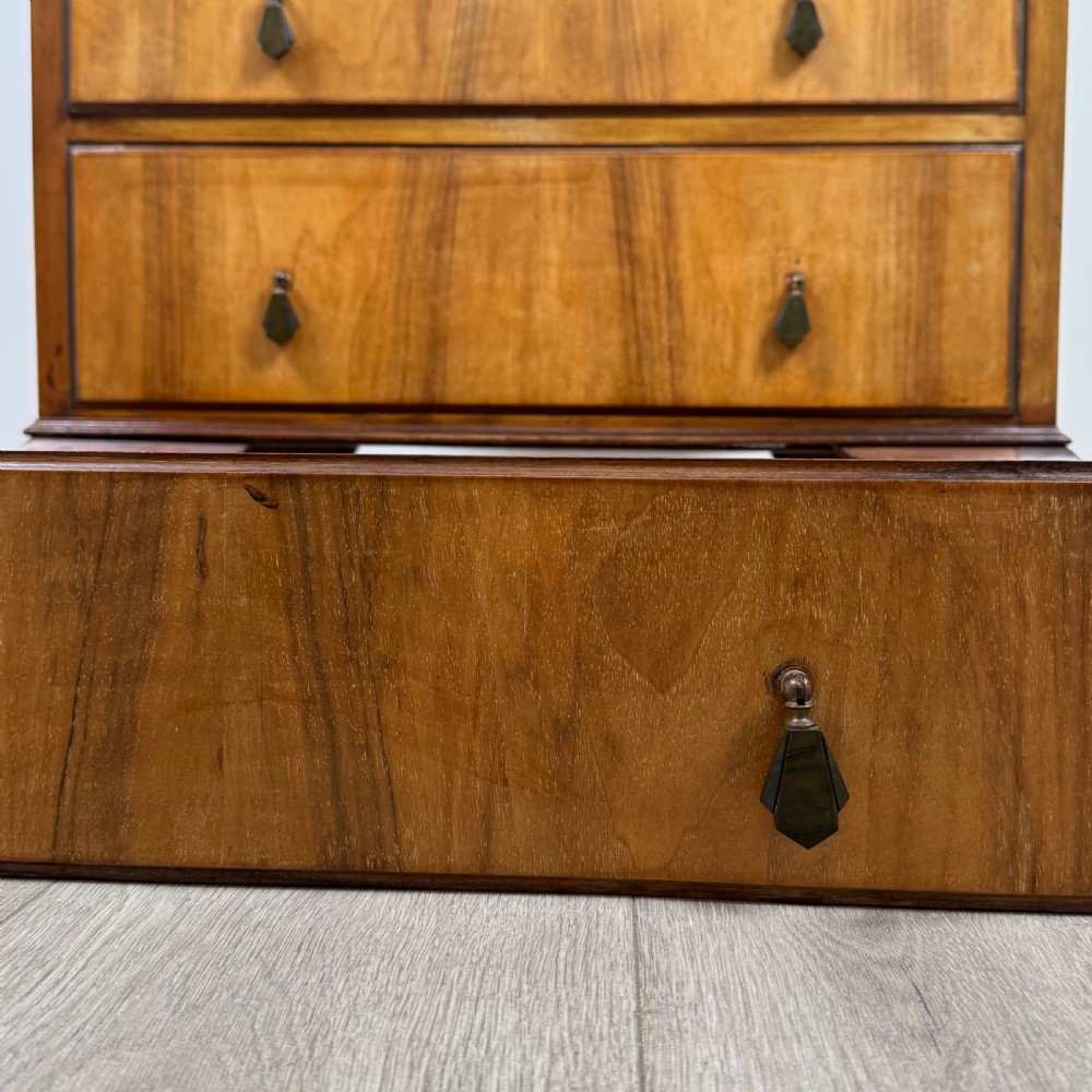 Antique 20th Century Good Quality Cupboard In Figured Walnut  View XI