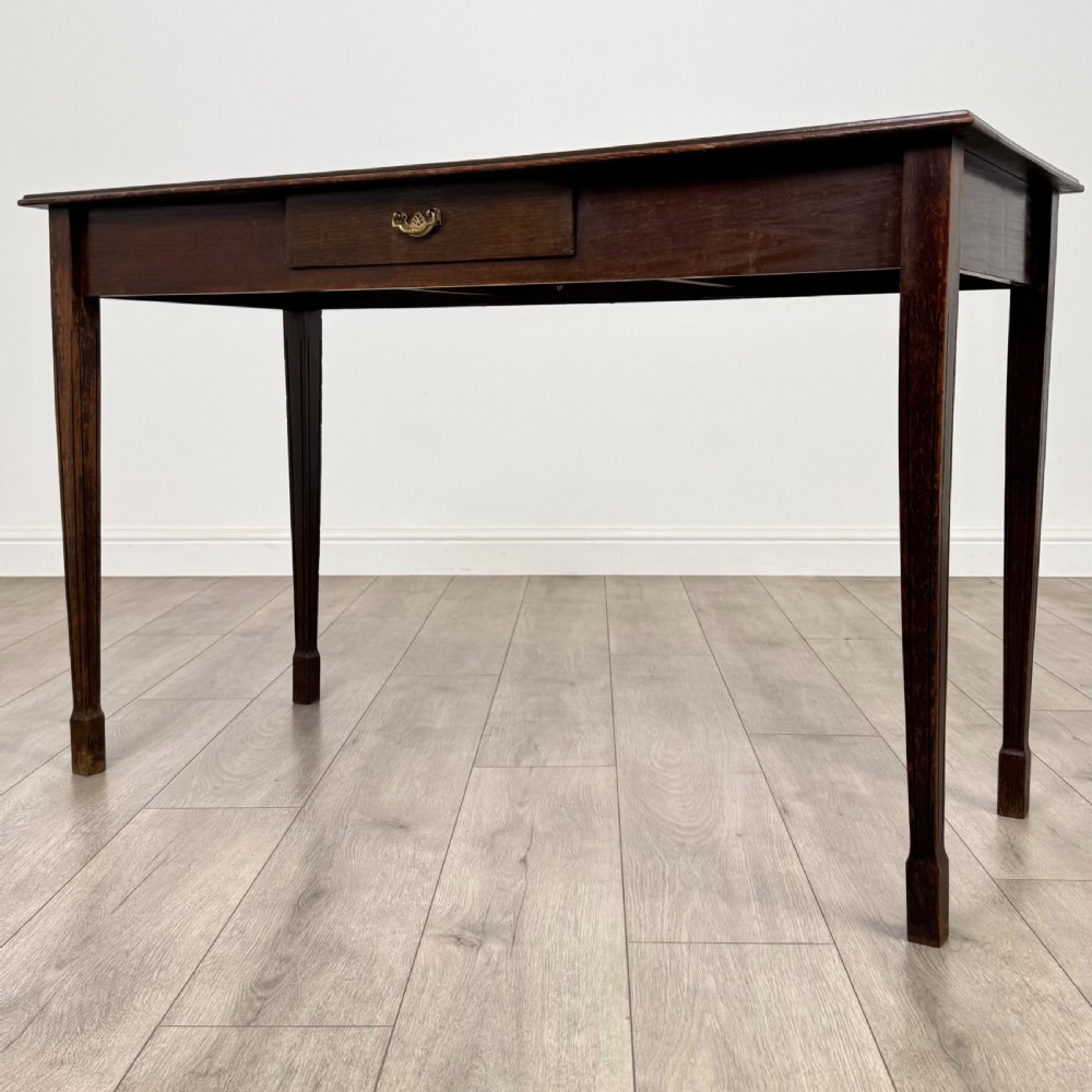 Antique 20th Century Writing Table In Oak  View II