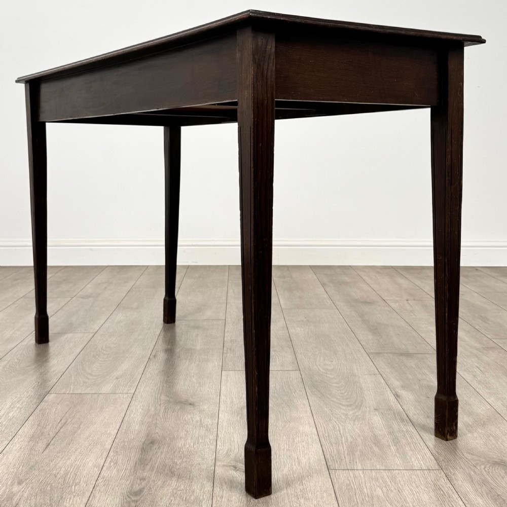 Antique 20th Century Writing Table In Oak  View VI