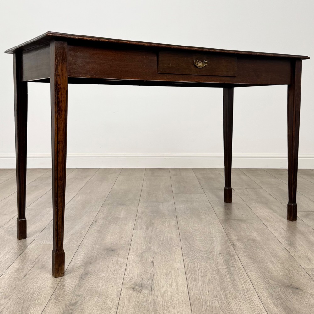 Antique 20th Century Writing Table In Oak  View VIII