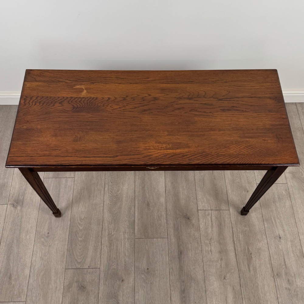 Antique 20th Century Writing Table In Oak  View IX