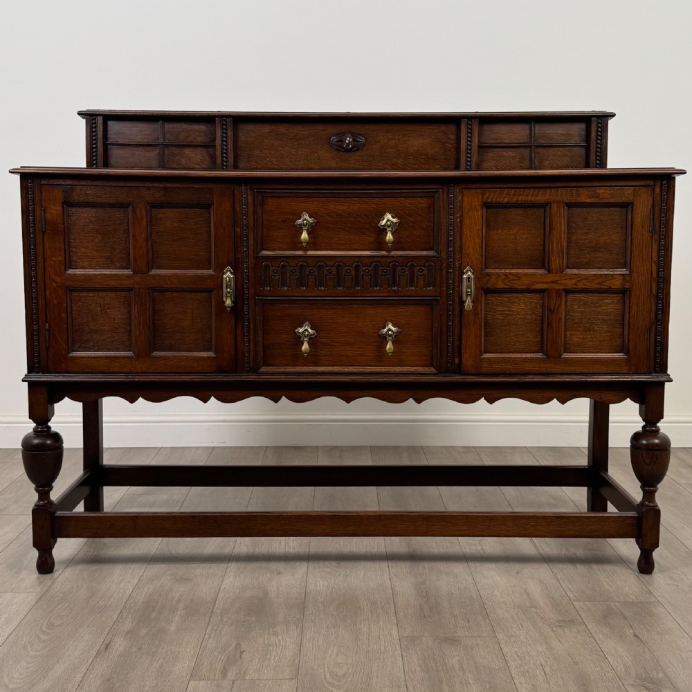 Antique 20th Century Good Quality Sideboard In Oak 