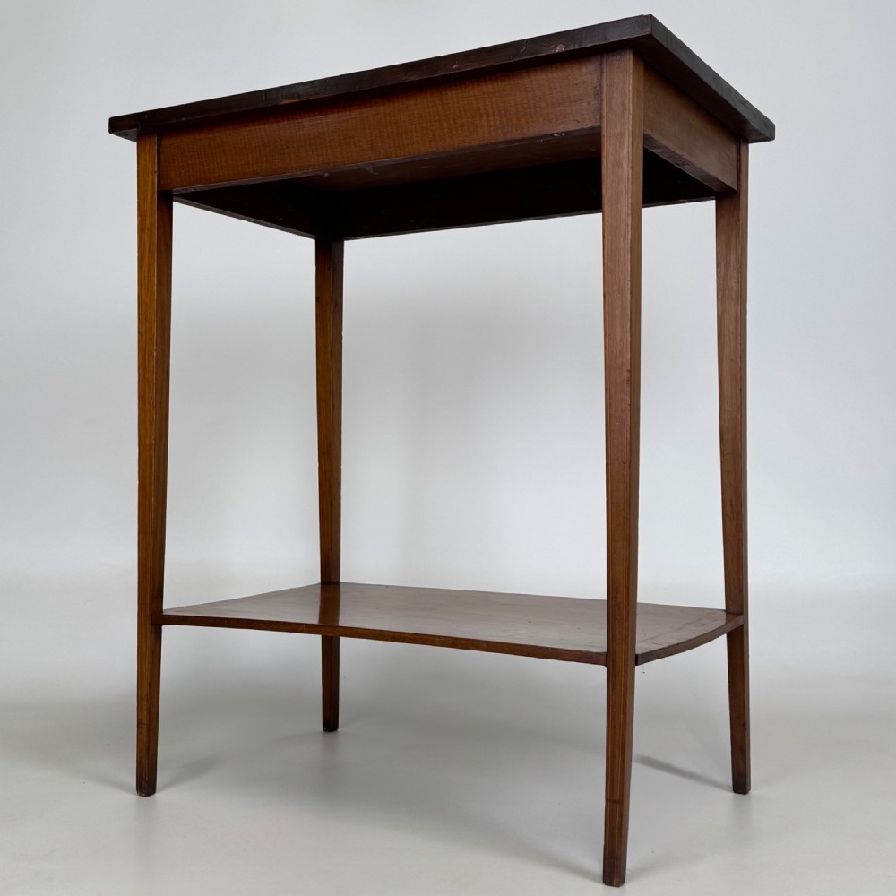 Antique 20th Century Inlaid Side Table In Mahogany View II