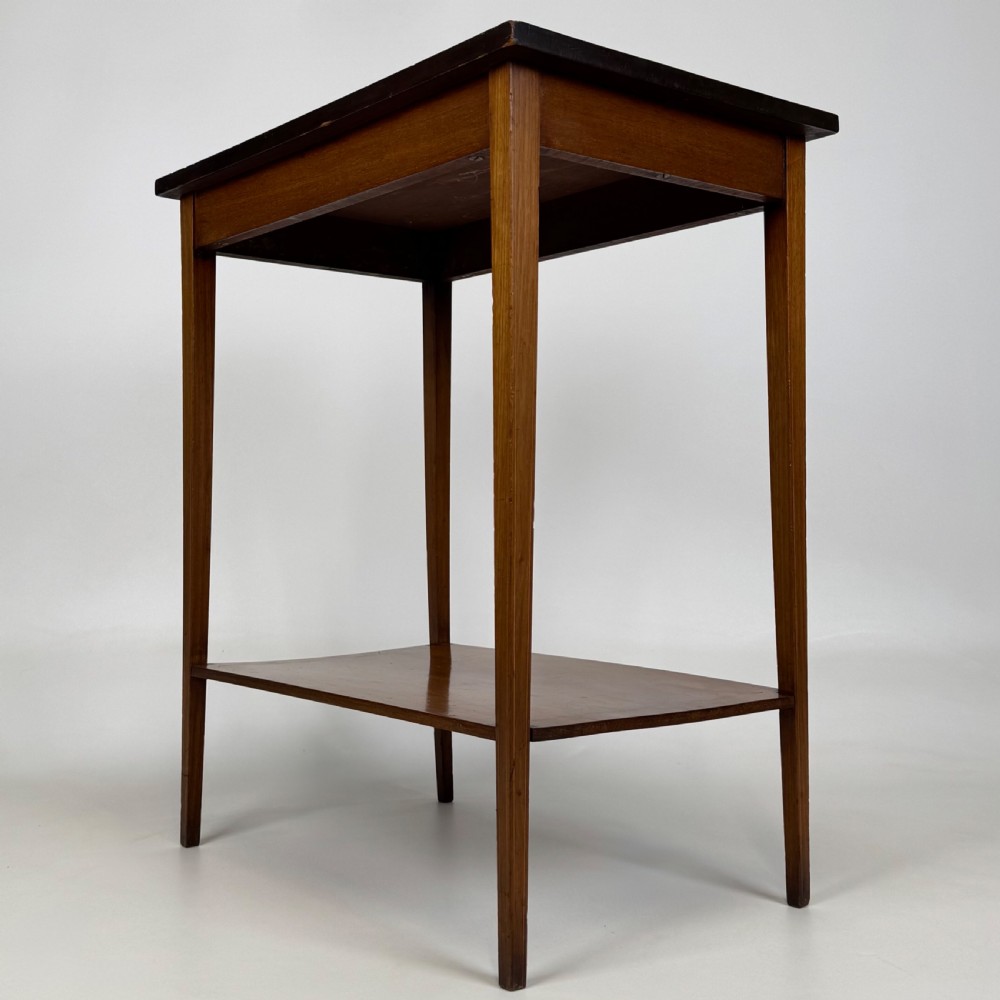 Antique 20th Century Inlaid Side Table In Mahogany View VI