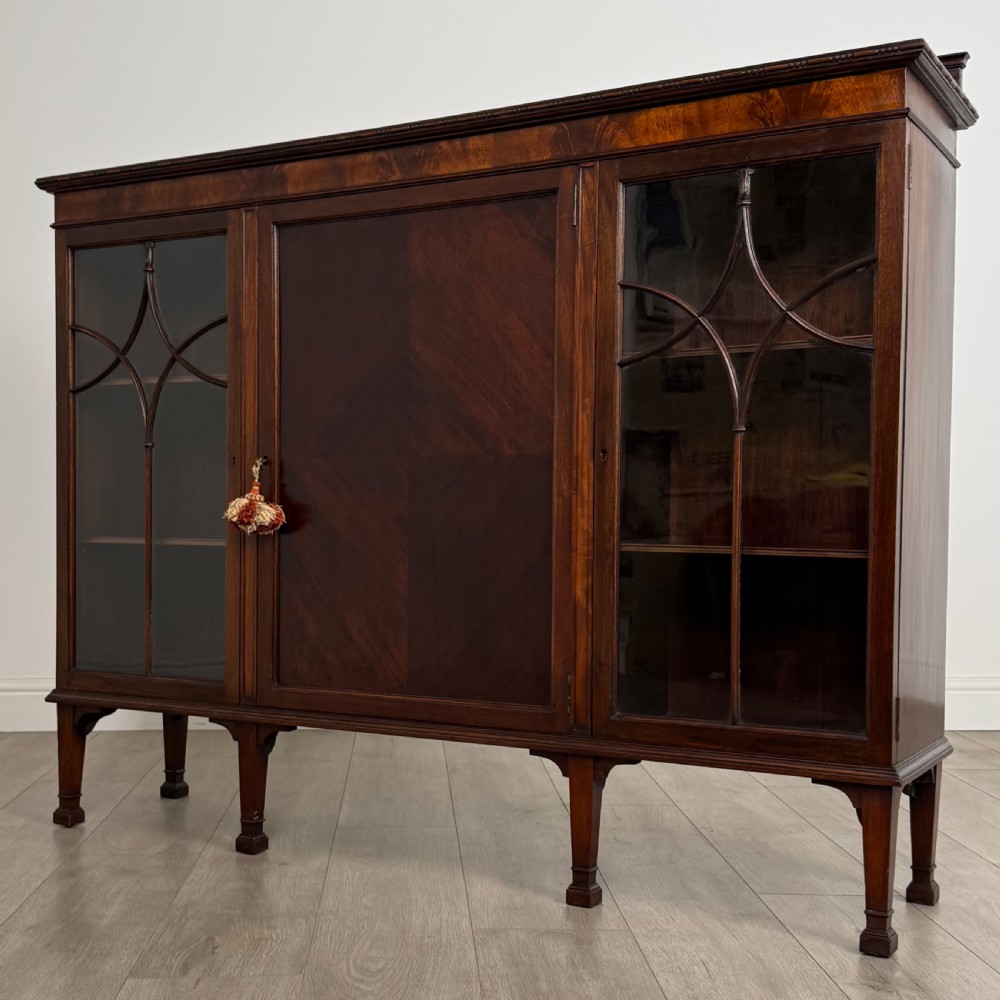 Antique 20th Century Glazed Display Cabinet In Mahogany View V