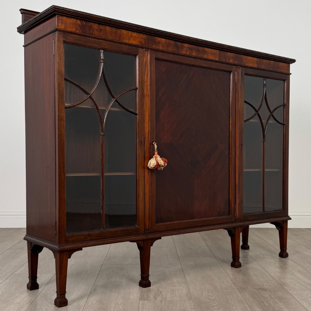 Antique 20th Century Glazed Display Cabinet In Mahogany View XI
