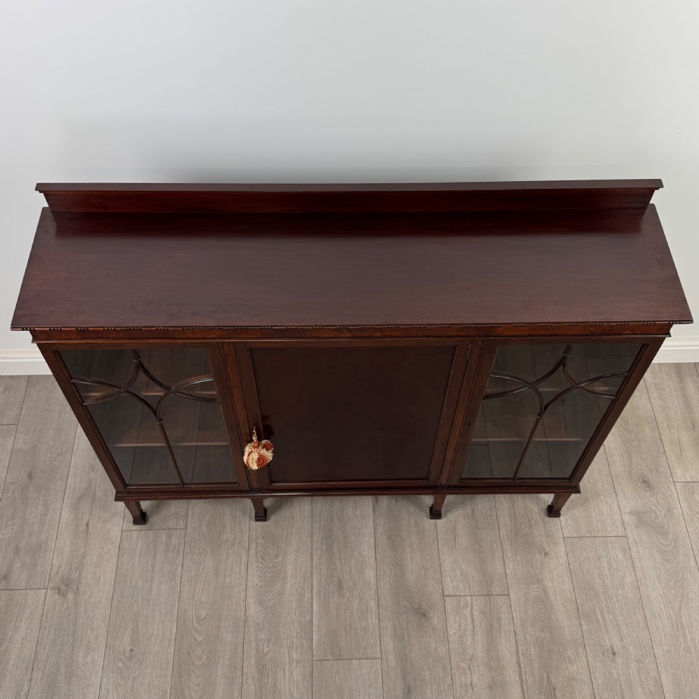 Antique 20th Century Glazed Display Cabinet In Mahogany View XII
