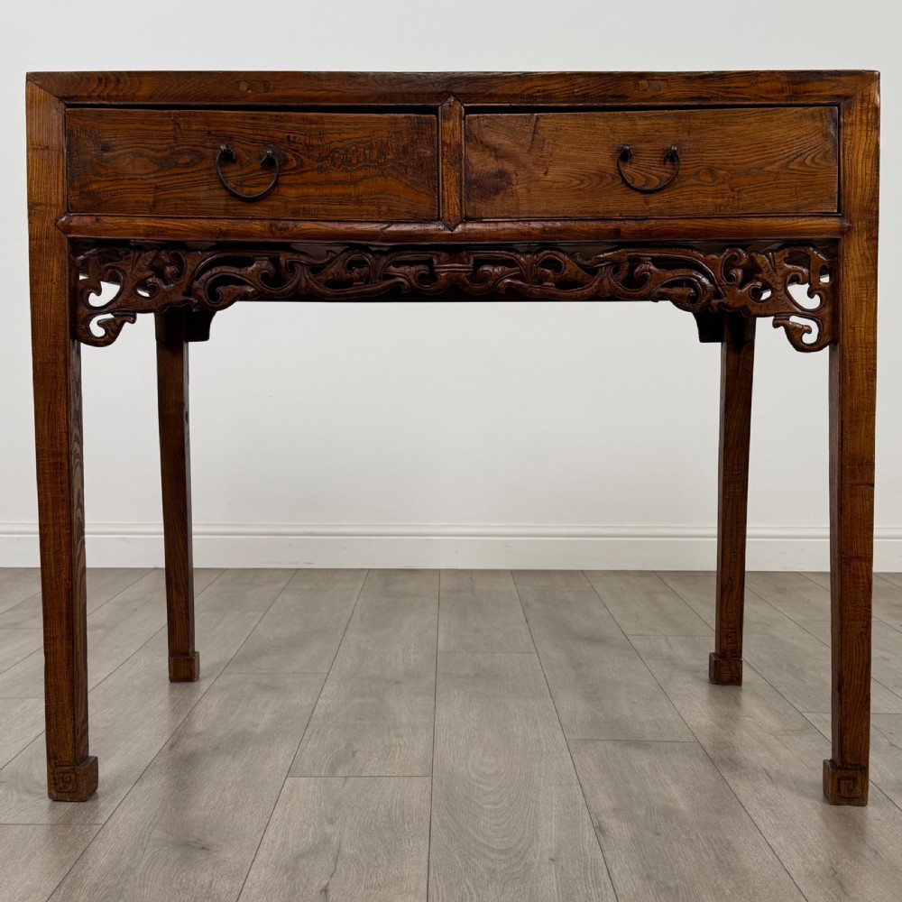  Antique 20th Century Chinese Hardwood Side Table