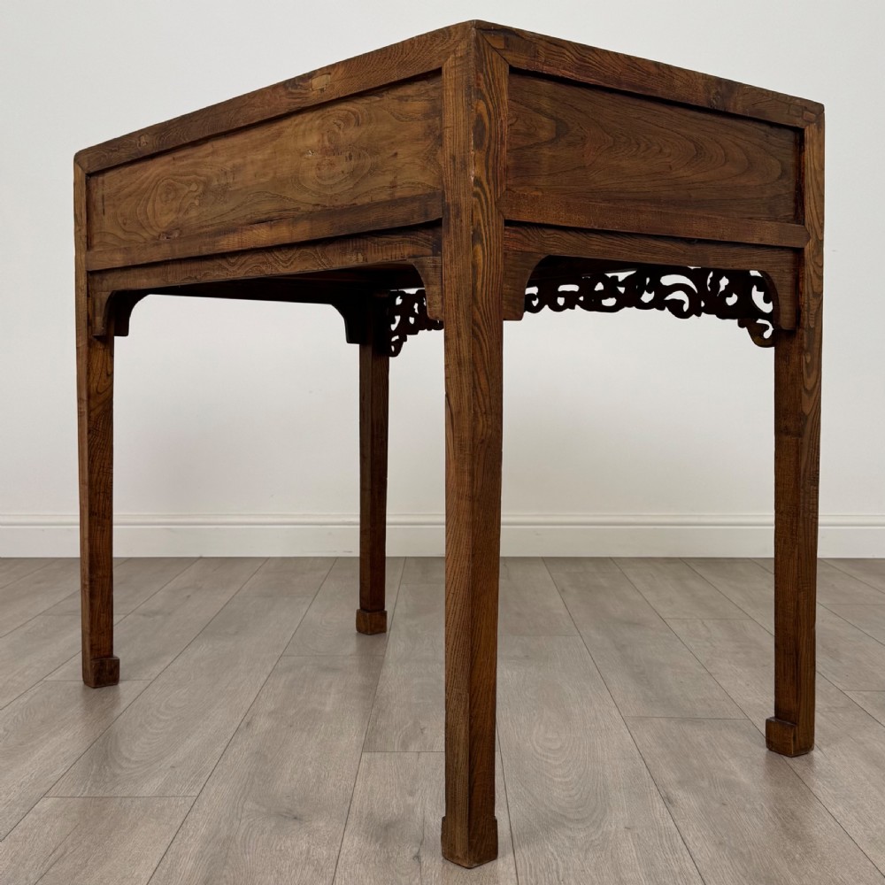  Antique 20th Century Chinese Hardwood Side Table View VI